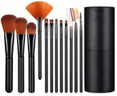 Pędzle do makijażu - Zestaw pędzli do makijażu Profesjonalny 12 etui - miniaturka - grafika 1