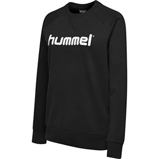 Bluzy damskie - Hummel Damska bluza z logo Hmlgo Cotton czarny czarny M 203519-2001 - grafika 1