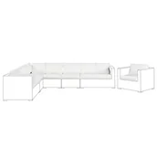 Poduszki ogrodowe - Beliani Zestaw poszewek na poduszki ogrodowe złamana biel XXL - miniaturka - grafika 1