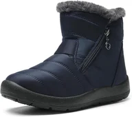 Śniegowce damskie - DREAM PAIRS Damskie Buty Zimowe Śniegowce Ciepłe Wodoszczelne Granatowe 41 - miniaturka - grafika 1