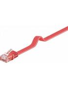 Kable miedziane - Goobay 96400 " Cat 6" płaski kabel pośredniczący Kat "," U/UTP, 1 m Czerwony/czarny 96400 - miniaturka - grafika 1