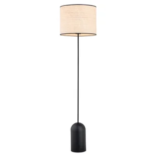 Lampa stojąca ASPEN E27 - czarny/rattan - Lampy stojące - miniaturka - grafika 1