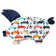 Kołdry i poduszki dla dzieci - La Millou, Poduszka do wózka Sleepy Pig, La Mobile Navy - miniaturka - grafika 1
