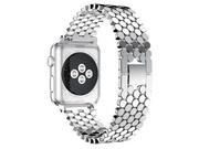 Akcesoria do smartwatchy - Alogy Elegancka bransoleta pasek Stainless Steel do Apple Watch 42/44/45mm Srebrna 9376X27 - miniaturka - grafika 1