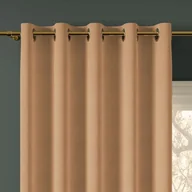 Zasłony - Zasłona welurowa gotowa na przelotkach, rozmiar 140x250 cm, kolor kawowy - miniaturka - grafika 1