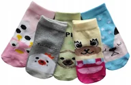 Skarpetki dla dzieci - ABS Antypoślizgowe Skarpetki Dziewczęce 5-PAR 0-6M - miniaturka - grafika 1