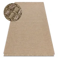 Dywany - Dywan JUTE 3652 ciemny beż jednolity - jutowy, płaskotkany, frędzle beżowy 140x190 cm - miniaturka - grafika 1