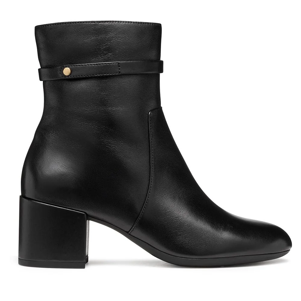Geox Damskie buty D Eleana, czarne, rozmiar 39 EU, czarny, 39 EU