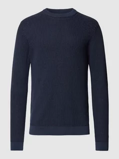 Swetry męskie - Sweter z dzianiny z efektem prążkowania - grafika 1