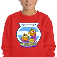 Bluzy dla dziewczynek - Bluza Dziecięca Czerwona Wróżkowie Chrzestni Rybki Wzory -152 Cm (12-13) - miniaturka - grafika 1