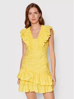 Sukienki - Rinascimento Sukienka letnia CFC0109136003 Żółty Slim Fit - grafika 1