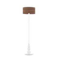 Lampy stojące - Nowoczesna lampa podłogowa, Roma eco, 40x166 cm, kasztanowy klosz - miniaturka - grafika 1