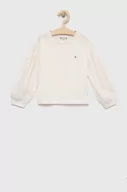 Bluzki dla dziewczynek - Tommy Hilfiger longsleeve dziecięcy kolor beżowy - miniaturka - grafika 1