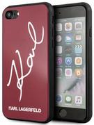 Etui i futerały do telefonów - Karl Lagerfeld Double Layers Glitter etui na iPhone 8 7 czerwone) KLHCI8DLKSRE - miniaturka - grafika 1