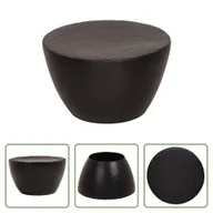 Ławy i stoliki kawowe - The Living Store Stolik kawowy aluminiowy młotkowany Ø 50x30 cm czarny - miniaturka - grafika 1