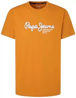 Koszulki męskie - Pepe Jeans Koszulka męska Wido, Żółty (ochra żółta), S - grafika 1