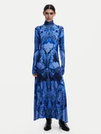 Sukienki - Desigual Sukienka codzienna 24WWVK26 Niebieski Slim Fit - miniaturka - grafika 1