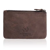 Etui na klucze - Brązowe Skórzane Etui Na Klucze Paolo Peruzzi T-51-Br - miniaturka - grafika 1