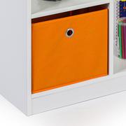 Zestawy mebli dla dzieci - Regał dziecięcy z biblioteczką i szufladami tekstylnymi HOUSE PLUS, biały - miniaturka - grafika 1