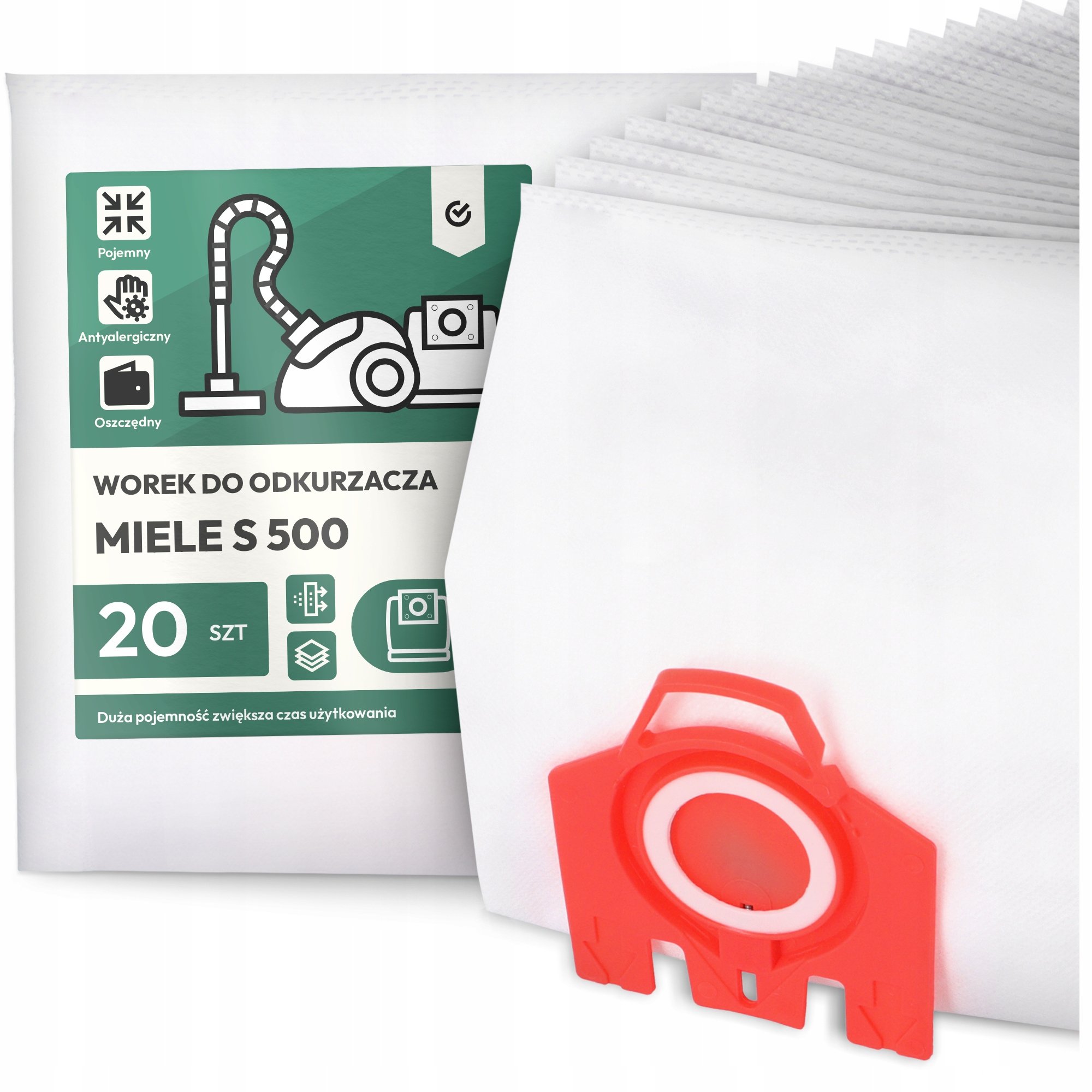 20x Worek do Odkurzacza Miele S 500 Syntetyczny Duży Mocny Torba Worki G9