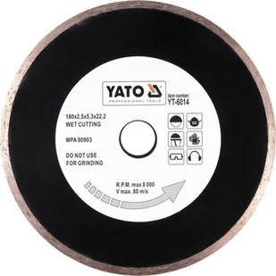 Yato tarcza tnąca pełna 180mm - 6014 (YT-6014) - Tarcze do pił - miniaturka - grafika 1