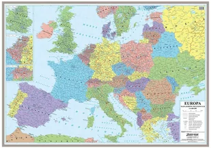 EkoGraf, Europa mapa ścienna kody pocztowe na podkładzie do wpinania, 1:4 000 000 - Mapy i plansze edukacyjne - miniaturka - grafika 1