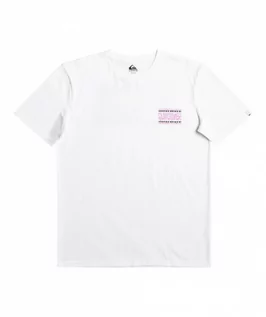 Koszulki sportowe męskie - Męski t-shirt z nadrukiem QUIKSILVER Warped Frames - biały - grafika 1