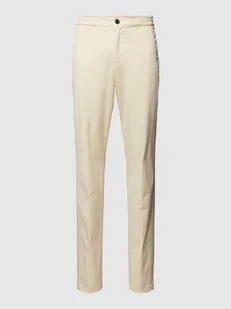 Chinosy o kroju slim fit z lamowanymi kieszeniami model 'CHELSEA' - Spodnie męskie - miniaturka - grafika 1