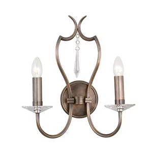 Elstead Lighting Pimlico 2Lt Wall Light Dark Bronze PM2 DB Elstead kinkiet stylowy świecznikowy PM2 DB) - Lampy ścienne - miniaturka - grafika 1