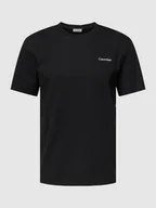 Koszulki męskie - T-shirt z detalem z logo - miniaturka - grafika 1
