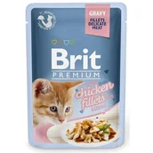 Mokra karma dla kotów - Brit Premium Kot Premium with Chicken Fillets for KITTEN GRAVY 85g - miniaturka - grafika 1
