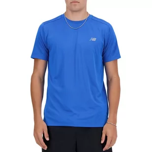 Koszulka New Balance MT41222BUL - granatowa - Koszulki sportowe męskie - miniaturka - grafika 1