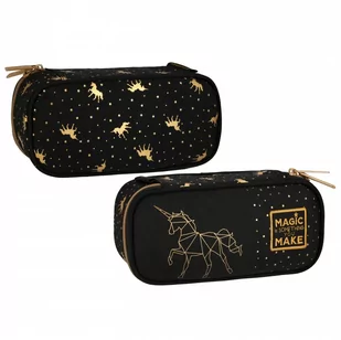 Starpak Piórnik saszetka owalna 1 zamek Gold Unicorn - Piórniki - miniaturka - grafika 1