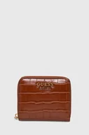 Portfele - Guess portfel damski kolor brązowy - miniaturka - grafika 1
