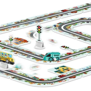 Droga - tor dla samochodów Miasto - Puzzle 44 elementy - Puzzle - miniaturka - grafika 1