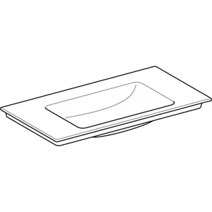 Geberit One Umywalka meblowa bez otworu na baterię bez przelewu 90x48 cm biały KeraTect 505.011.01.3 - Umywalki - miniaturka - grafika 2