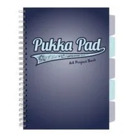Zeszyty szkolne - Pukka Project Book Navy A4 kratka 100 kartek 3 szt. - miniaturka - grafika 1