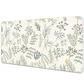 Podkładki na biurko - Mata z nadrukiem na biurko Zielone liście 90x45 cm - miniaturka - grafika 1