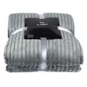 Koce - Koc BLANKET 200 x 220 ciemny szary - miniaturka - grafika 1