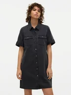 Sukienki - Vero Moda Sukienka jeansowa Jennie 10309665 Czarny Regular Fit - miniaturka - grafika 1