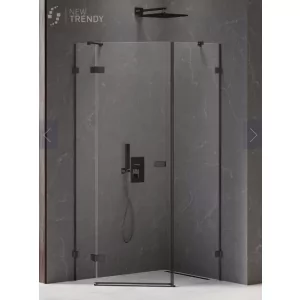New Trendy Kabina pięciokątna 100x80 EXK-3882 Avexa Black EXK-3882 - Kabiny prysznicowe - miniaturka - grafika 2