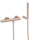 Baterie umywalkowe - Bateria prysznicowa Tres Study Exclusive 24-K matowe różowe złoto 26116701OPM - miniaturka - grafika 1