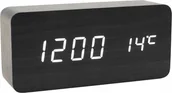 Zegary - Yermos BUDZIK Zegar DREWNIANY Data LED TERMOMETR 862 - miniaturka - grafika 1