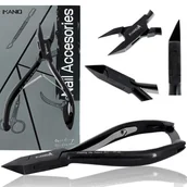 Akcesoria do paznokci - Cążki do skórek paznokci obcinaczki nożyczki kosmetyczne manicure gabinet SPA czarne - miniaturka - grafika 1