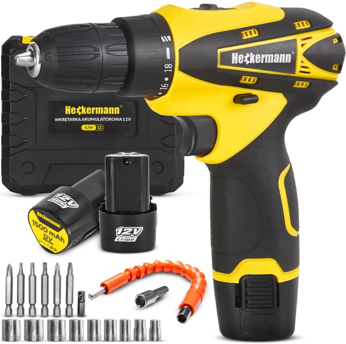 Heckermann Wiertarko Wkrętarka akumulatorowa 2xAKU + Walizka AJW12