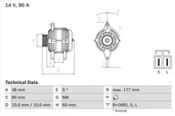 Alternatory - Alternator Bosch 0 986 049 800 - miniaturka - grafika 1