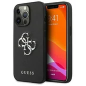 Etui i futerały do telefonów - Guess Etui Saffiano 4G Metal Logo do Apple iPhone 13 Pro Max Czarny - miniaturka - grafika 1