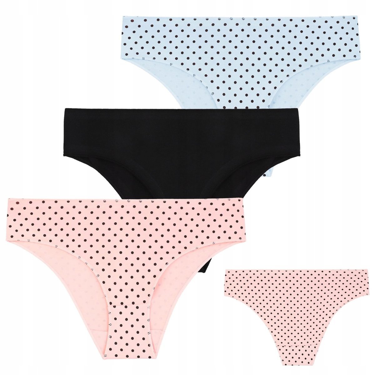 Figi Damskie Bawełniane bez Gumki klasyczne Majtki Zestaw 3-szt. MORAJ XXL