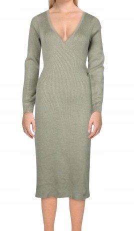 GUESS DOPASOWANA SUKIENKA DAMSKA WIĄZANA Z DEKOLTEM SEREK L GXB