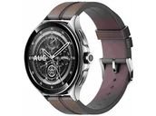 Telefony OUTLET - OUTLET Smartwatch XIAOMI Watch 2 Pro 46mm Bluetooth Srebrny z paskiem skórzanym w kolorze brązowym - miniaturka - grafika 1